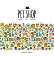 pet shop background seamless pattern for your vector image