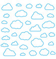 set of clouds isolated on sky background seamless vector image