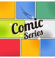 comic template element with speech bubble halftone vector image