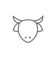 cow head line icon vector image