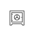 safe line icon vector image