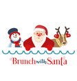 brunch with santa fancy holiday flat icon vector image