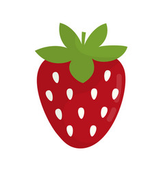 Cute Strawberry Isolated On White Background Vector Image