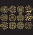 golden mystery witchcraft occult alchemy vector image vector image