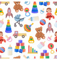 children toys pattern seamless vector image vector image