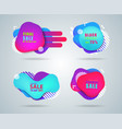 geometric liquid form with various colors vector image