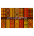 tartan set pattern seamless plaid geometric vector image vector image