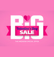 valentines day big sale weekend special offer vector image