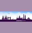 argentina travel destination vector image vector image