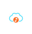 music streaming service cloud icon vector image