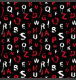 seamless pattern with abstract english letters vector image