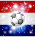 dutch soccer flag vector image vector image