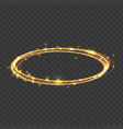 realistic 3d detailed gold swirls light disc hazy vector image