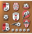 set of football logos vector image vector image
