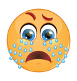 emoticon crying vector image