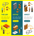 law justice composition concept banner vertical vector image
