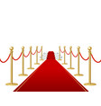 realistic detailed 3d red carpet barrier rope vector image vector image