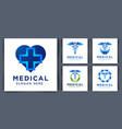set collection caduceus symbol icon medicine vector image vector image