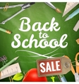 back to school sale background eps 10 vector image