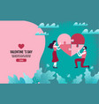 couples together create heart-shaped puzzles vector image