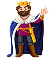 King With Red Robe Royalty Free Vector Image - Vectorstock