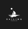 sail boat logo design vector image