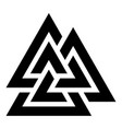 valknut symbol icon black color flat style image vector image
