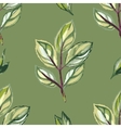 watercolor seamless pattern with green leaves vector image vector image