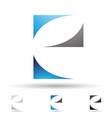 black and blue abstract glossy logo icon vector image vector image