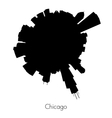 chicago circular skyline vector image vector image