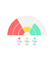 semicircle infographic diagram design element vector image vector image