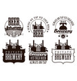 set logos for beer and brewery vector image