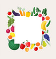 square background or banner template with frame vector image