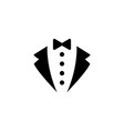 tuxedo suit icon vector image
