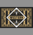 vintage label with old frames layered vector image vector image