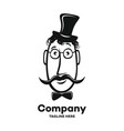 19th century gentleman logo vector image
