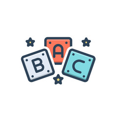 English alphabet abc icon Royalty Free Vector Image