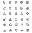 casino line icons 2 vector image vector image