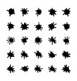 icon set blotssplashes ink or oil in flat vector image vector image