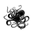octopus icon for sea monster tattoo design vector image