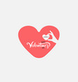 red heart and hand embracevalentines romantic vector image