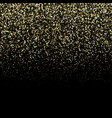 gold glitter texture on a black background golden vector image
