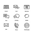 high quality line chat icon vector image