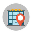 hotel location flat icon vector image vector image