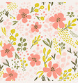 seamless flower pattern vector image