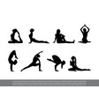 set yoga poses vector image