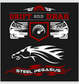 set of sport car racing logo emblems and badges vector image