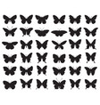 black silhouettes of butterflies vector image vector image