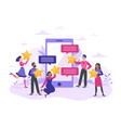 customer feedback on smartphone service review vector image