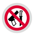 forbidden sign modern round sticker vector image